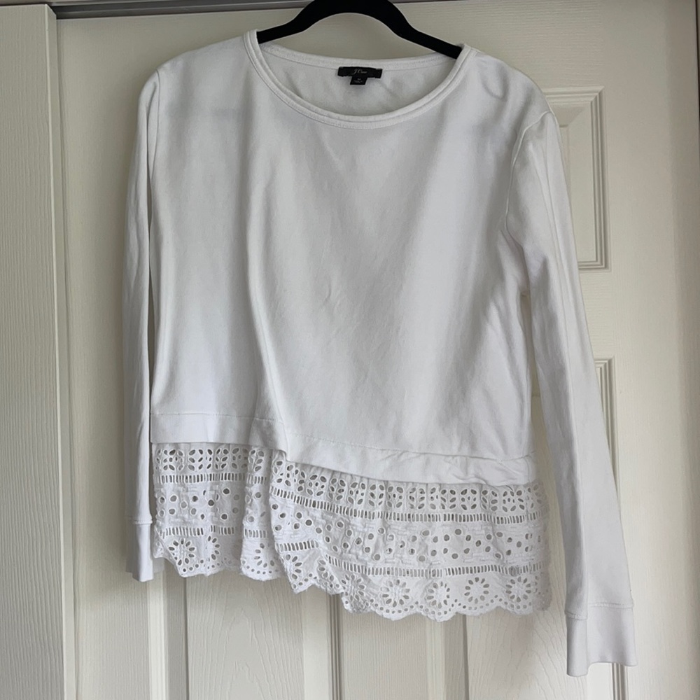 JCrew Eyelet Sweatshirt